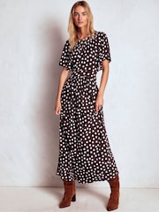 Boden Brown Yoke Panel Maxi Dress - Image 4 of 6