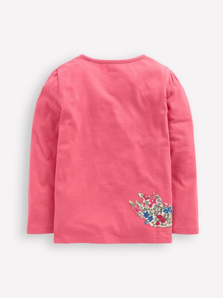 Boden Pink Long Sleeve Superstitch T-Shirt - Image 2 of 3 Boden Pink Long Sleeve Superstitch T-Shirt - Image 2 of 3
