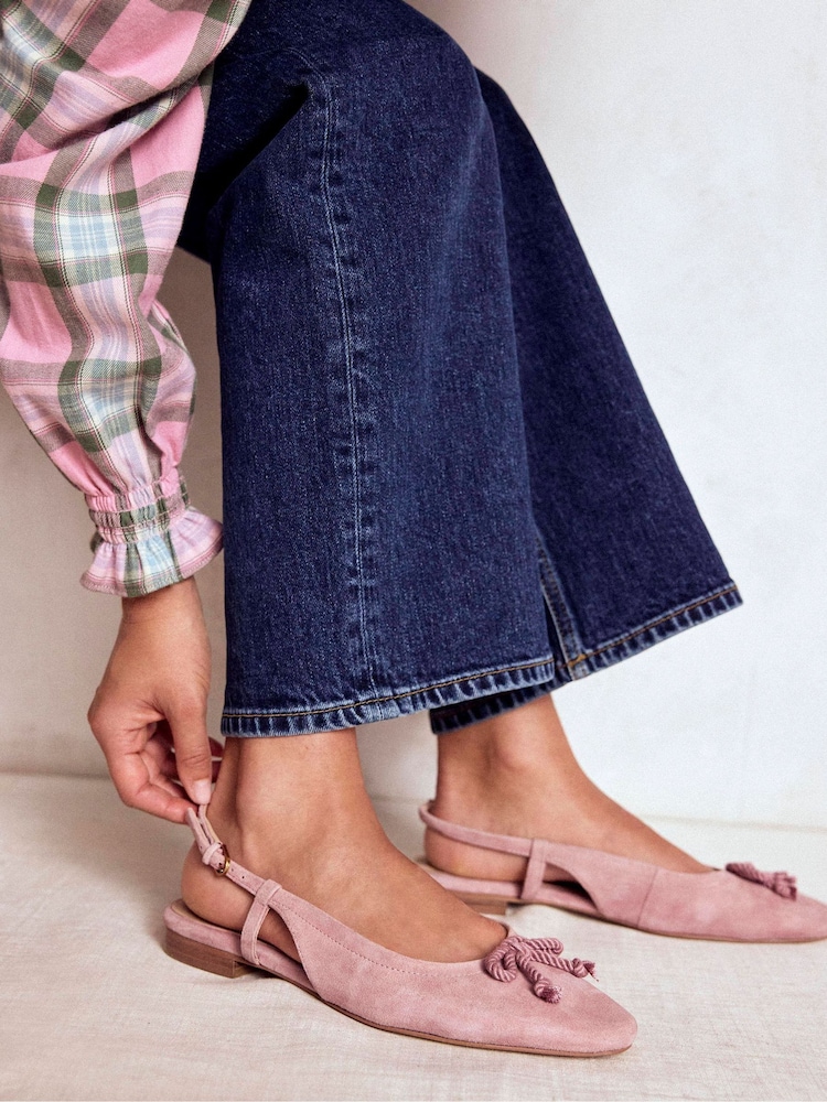 Boden Pink Easy Slingback Flats - Image 1 of 5