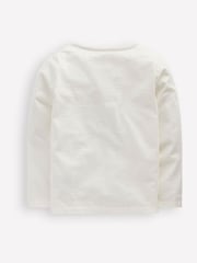 Boden Cream Long Sleeve Boucle T-Shirt - Image 2 of 3