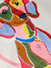 Boden Cream Long Sleeve Boucle T-Shirt - Image 3 of 3