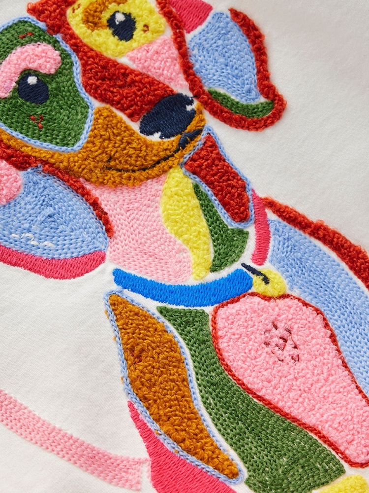 Boden Cream Long Sleeve Boucle T-Shirt - Image 3 of 3