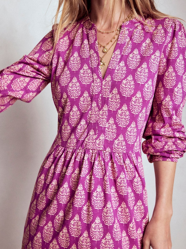 Boden Purple Relaxed Naomi Jersey Dress - Image 2 of 5 Boden Purple Relaxed Naomi Jersey Dress - Image 2 of 5