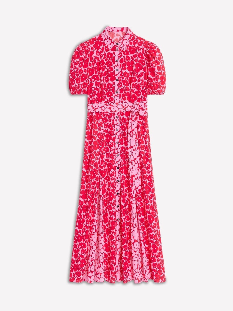 Boden Red Alegra Midi Shirt Dress - Image 5 of 5