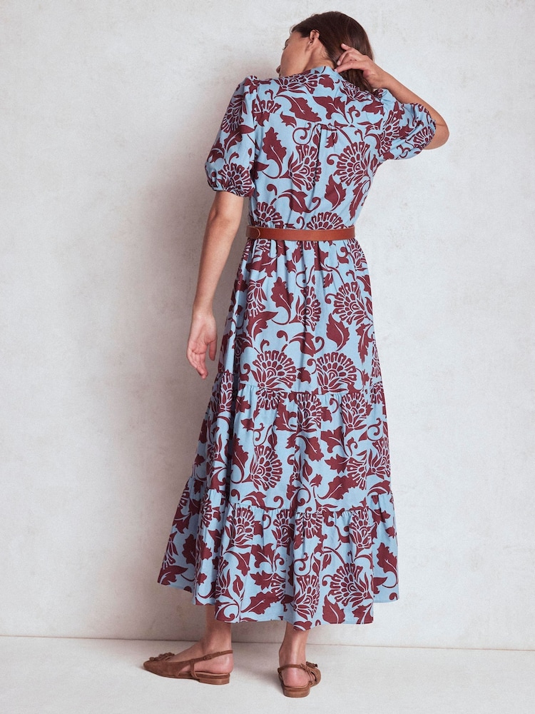 Boden Blue Christabel Cotton Midi Dress - Image 2 of 5