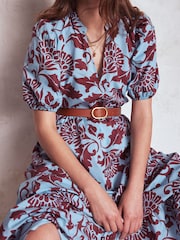 Boden Blue Christabel Cotton Midi Dress - Image 4 of 5