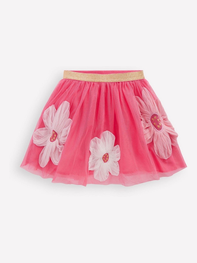 Boden Pink Appliqué Tulle Skirt - Image 1 of 3 Boden Pink Appliqué Tulle Skirt - Image 1 of 3