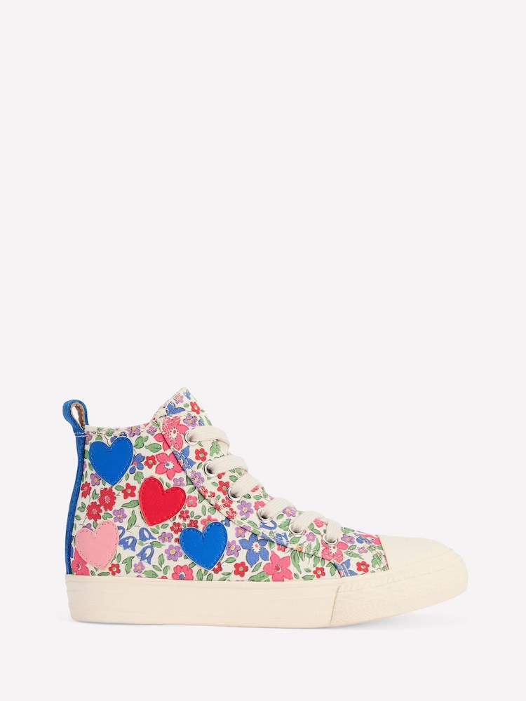 Boden Pink Canvas High Trainer - Image 1 of 3 Boden Pink Canvas High Trainer - Image 1 of 3