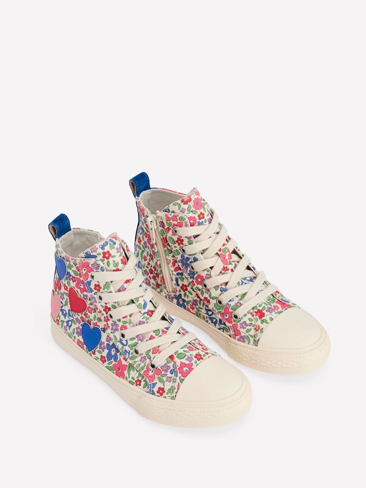 Boden Pink Canvas High Trainer - Image 2 of 3 Boden Pink Canvas High Trainer - Image 2 of 3