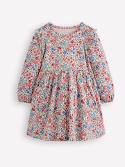 Boden Pink Posie Long Sleeve Jersey Dress - Image 1 of 3