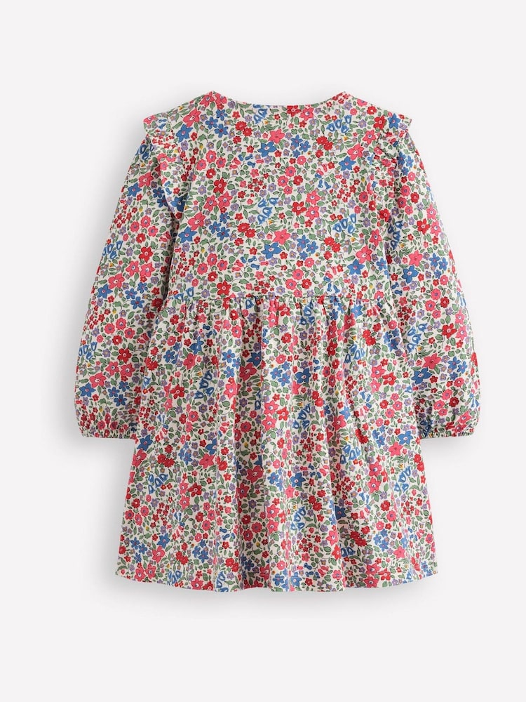 Boden Pink Posie Long Sleeve Jersey Dress - Image 2 of 3
