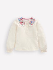 Boden Pink Collared Slub Top - Image 1 of 3
