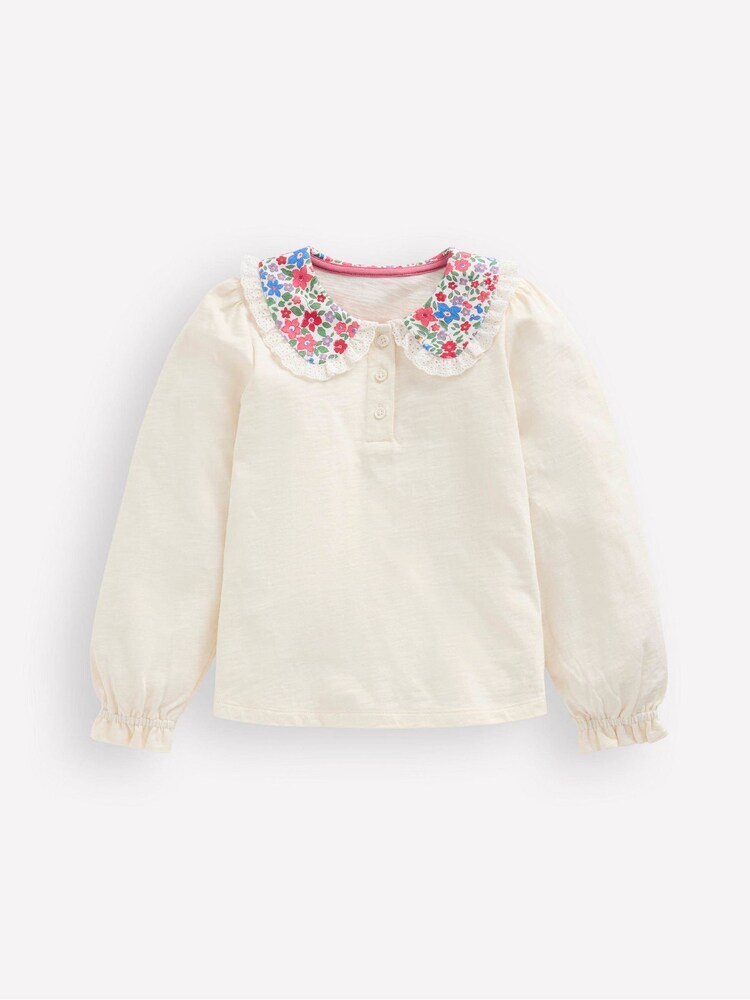 Boden Pink Collared Slub Top - Image 1 of 3