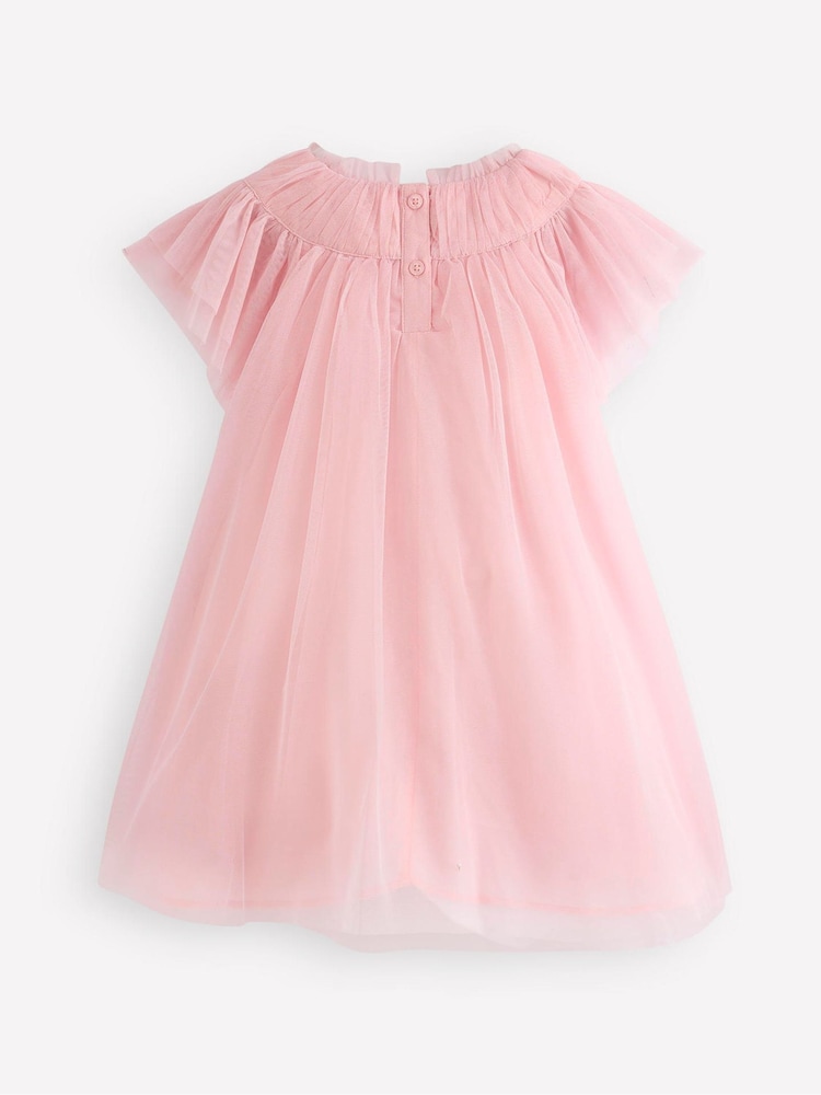 Boden Pink Appliqué  Tulle Dress - Image 2 of 3