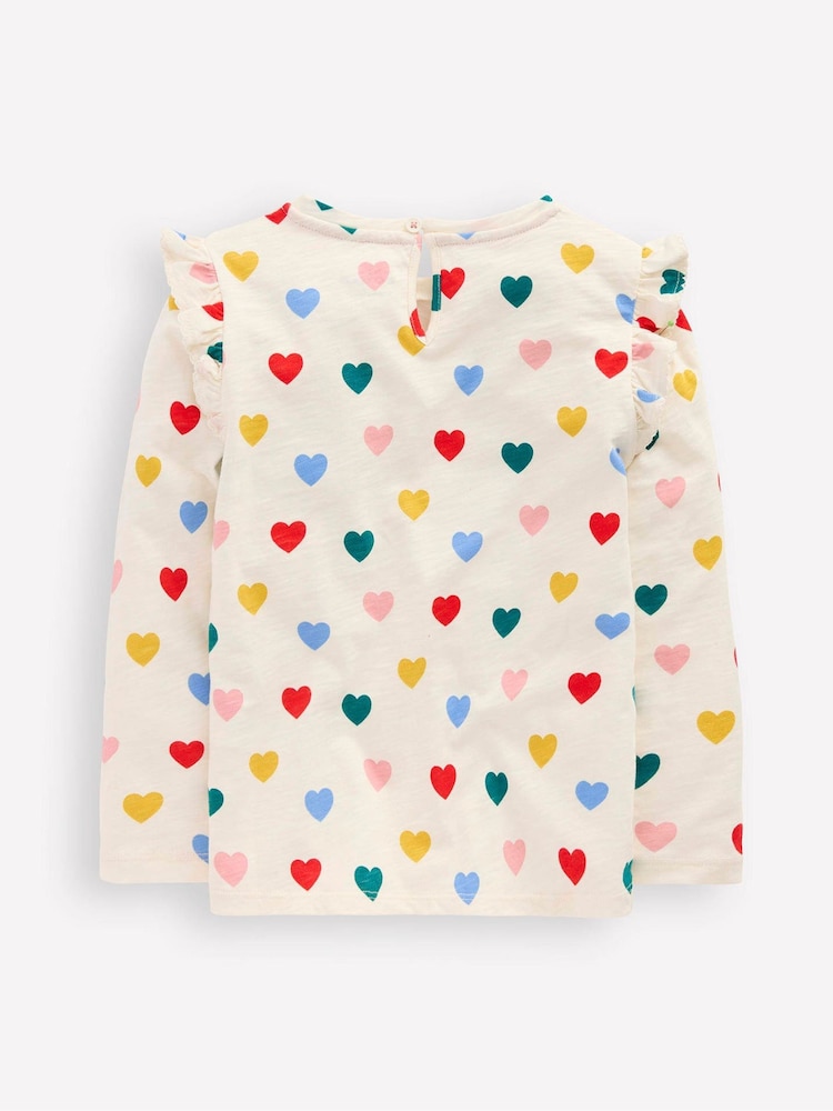 Boden Green Frill Sleeve Slub Top - Image 2 of 3