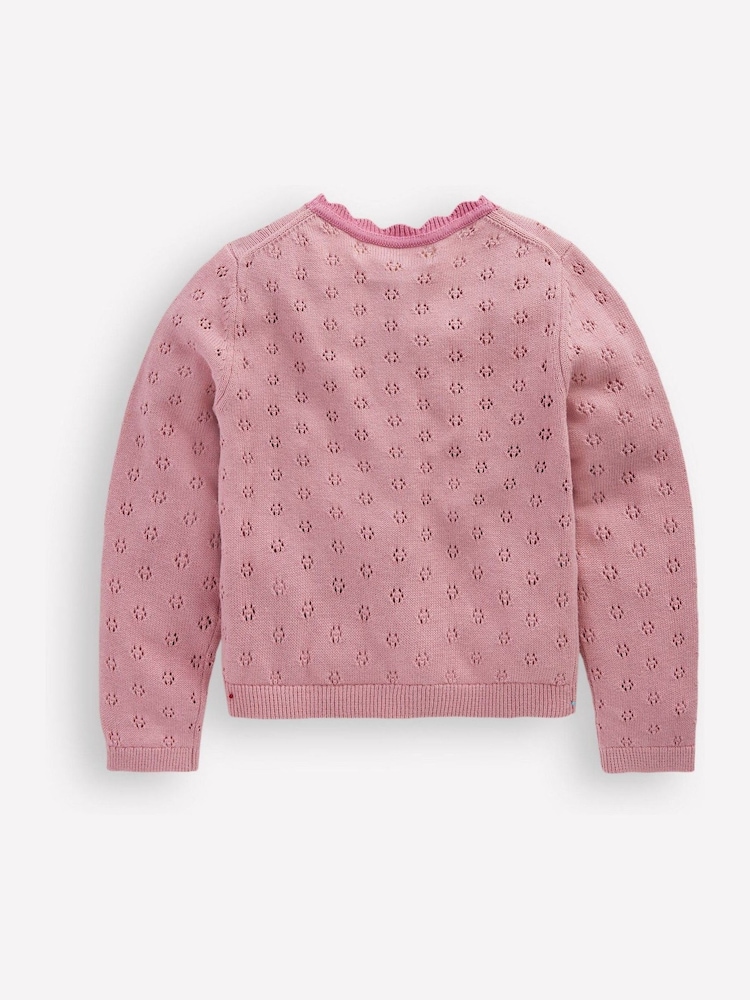 Boden Pink Everyday Scalloped Cardigan - Image 2 of 3