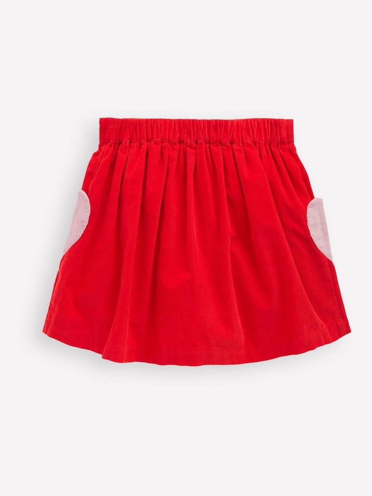 Boden Red Button Through Mini Skirt - Image 2 of 3 Boden Red Button Through Mini Skirt - Image 2 of 3