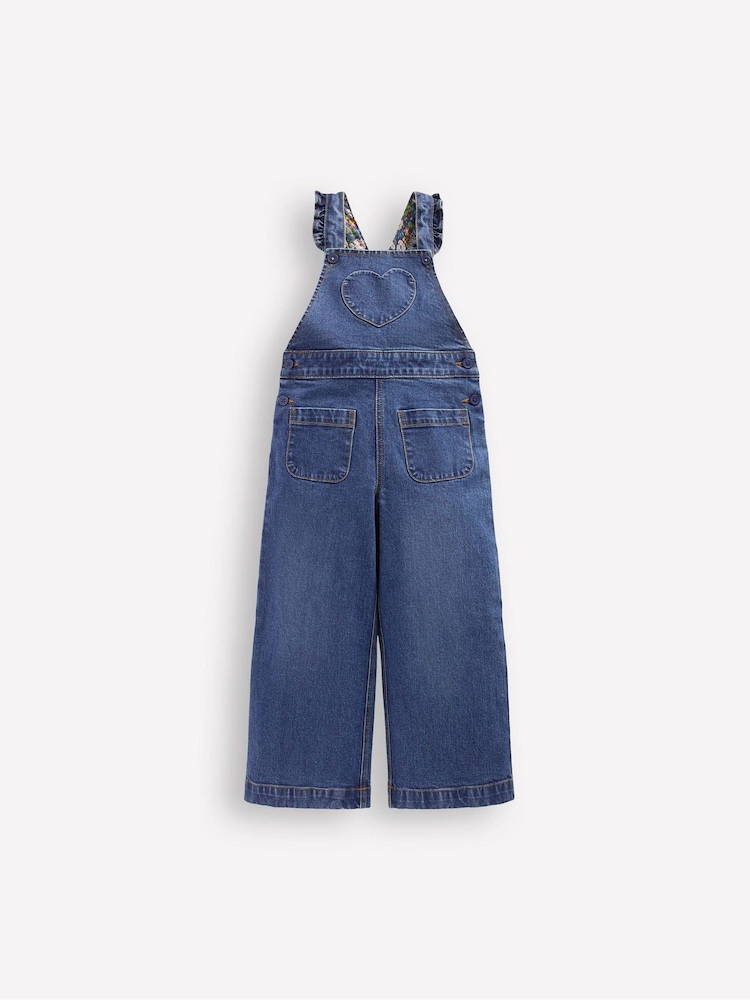 Boden Blue Frill Dungarees - Image 1 of 3