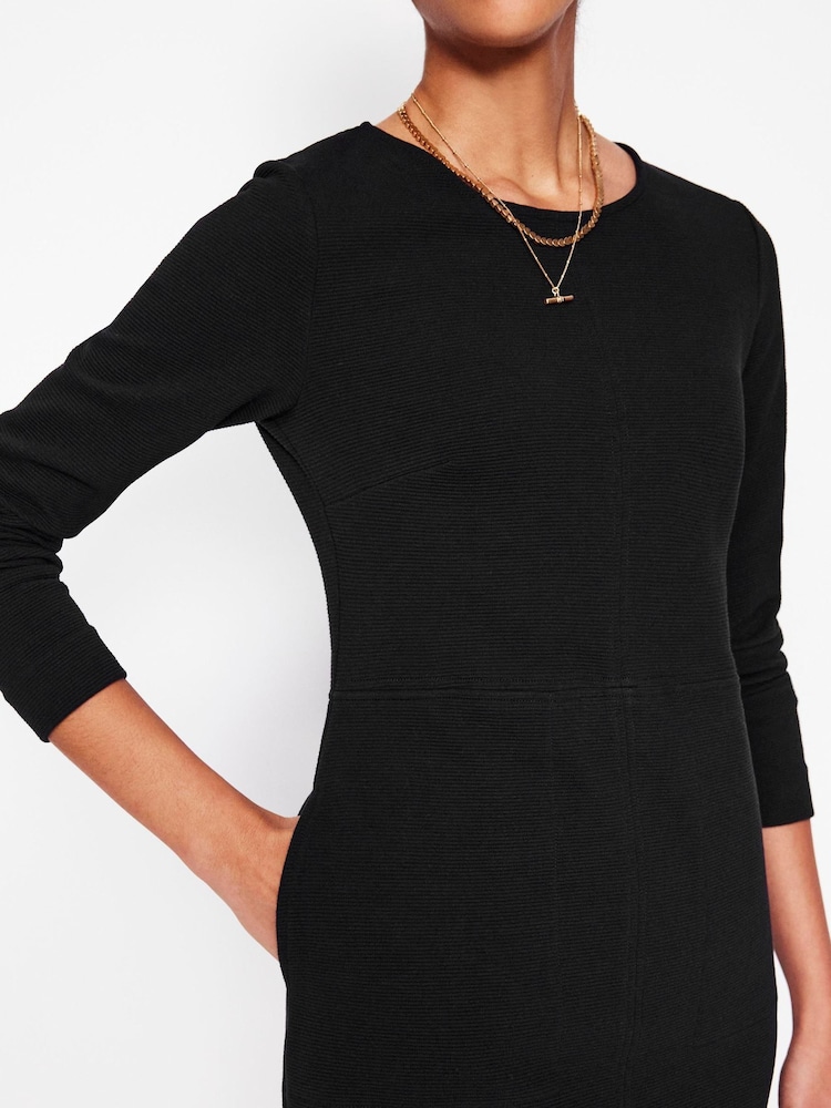 Boden Black Cornelia Ottoman Dress - Image 2 of 4
