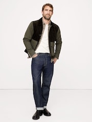Banana Republic White Cotton Ribbed Crew-Neck T-Shirt - Image 3 of 4