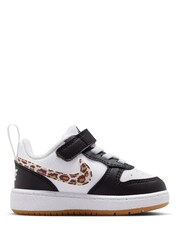 Nike Black/White Animal Infant Court Borough Low Trainers - Image 3 of 9