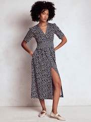 Boden Blue Natalia Jersey Tea Dress - Image 4 of 5