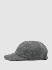 Atelier Mid Grey Blake Atelier 100% Cashmere Cap - Image 3 of 5