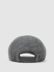 Atelier Mid Grey Blake Atelier 100% Cashmere Cap - Image 4 of 5