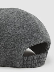 Atelier Mid Grey Blake Atelier 100% Cashmere Cap - Image 5 of 5