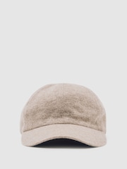 Atelier Oatmeal Melange Blake Atelier 100% Cashmere Cap - Image 1 of 4