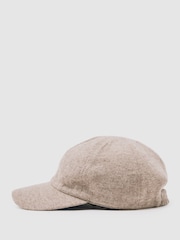 Atelier Oatmeal Melange Blake Atelier 100% Cashmere Cap - Image 2 of 4