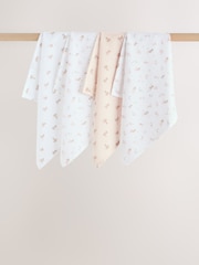 Pink Baby Muslins Cloths 4 Pack - Image 1 of 5