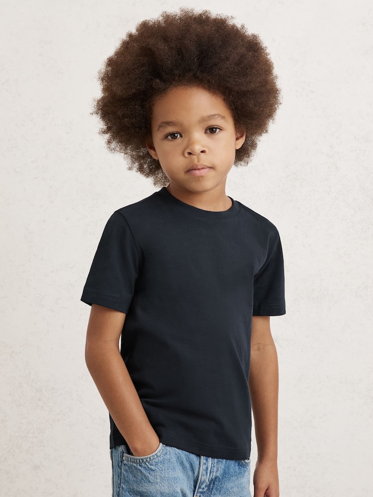 Reiss Navy Bless 9-13 yrs Crew Neck T-Shirt - Image 1 of 4