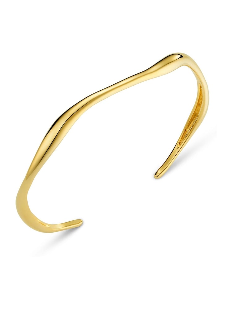 Orelia London Gold Tone Fine Wave Bangle - Image 1 of 2