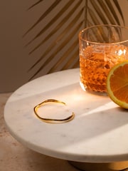 Orelia London Gold Tone Fine Wave Bangle - Image 2 of 2
