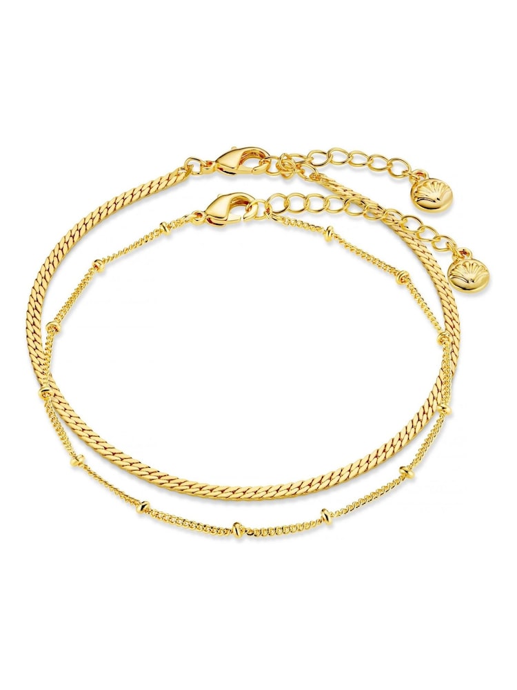 Orelia London Gold Tone Satellite And Flat Curb Chain - Image 1 of 2