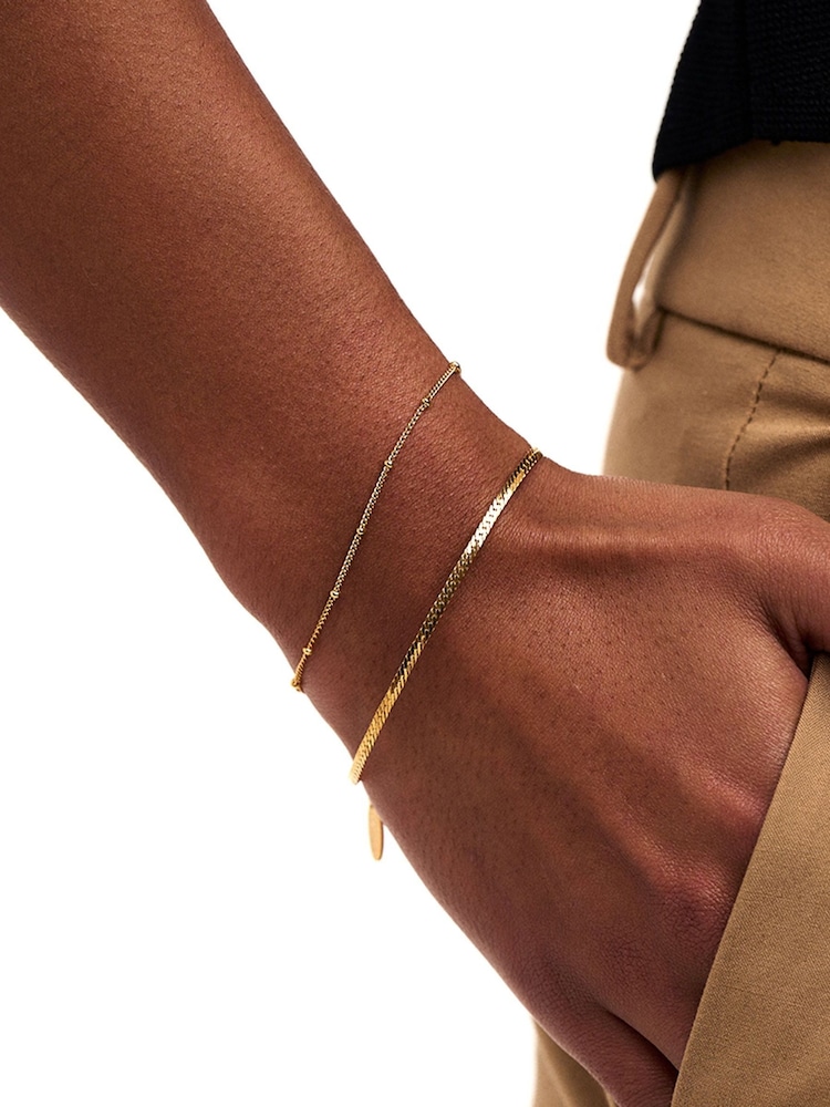 Orelia London Gold Tone Satellite And Flat Curb Chain - Image 2 of 2