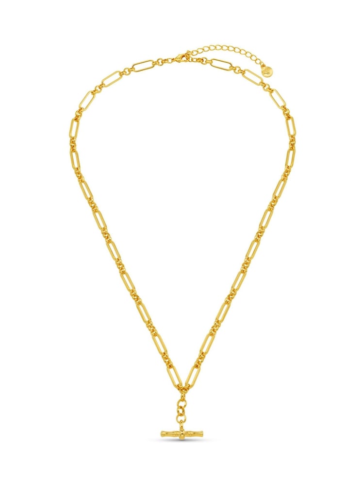 Orelia London Gold Tone Open Link T-Bar Drop Necklace - Image 1 of 2