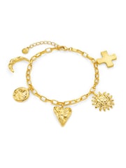 Orelia London Gold Tone Statement Molten Charm Bracelet - Image 3 of 3