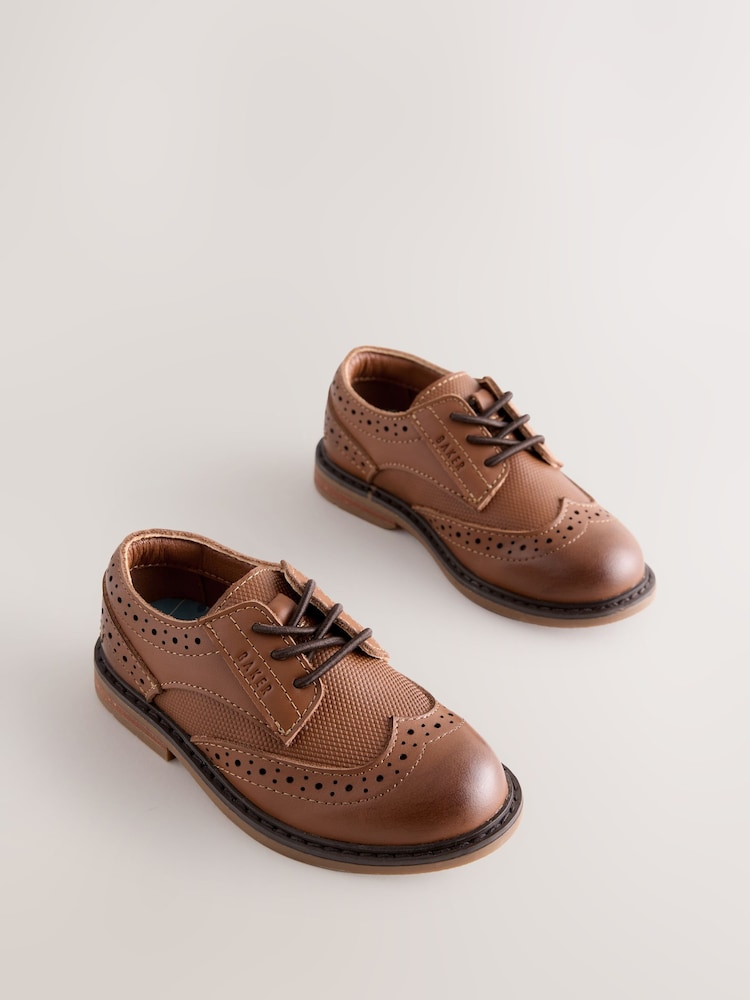 Baker by Ted Baker Smart Leather Tan Brown Brogues - Image 2 of 7