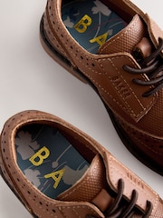 Baker by Ted Baker Smart Leather Tan Brown Brogues - Image 3 of 7