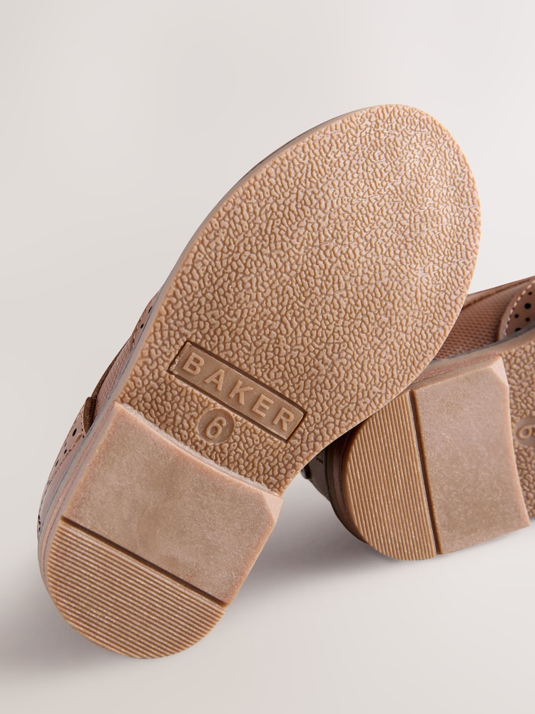 Baker by Ted Baker Smart Leather Tan Brown Brogues - Image 6 of 6