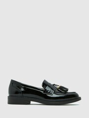 Schuh Layne Patent Tassel Black Loafers - Image 1 of 1