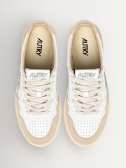 AUTRY Cream Womens Medalist Low Trainers - Image 3 of 6