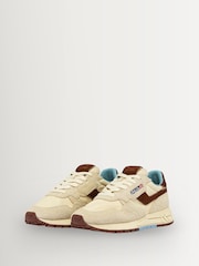 AUTRY Cream Reelwind Suede and Mesh Trainers - Image 2 of 6