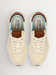 AUTRY Cream Reelwind Suede and Mesh Trainers - Image 3 of 6