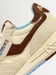 AUTRY Cream Reelwind Suede and Mesh Trainers - Image 6 of 6
