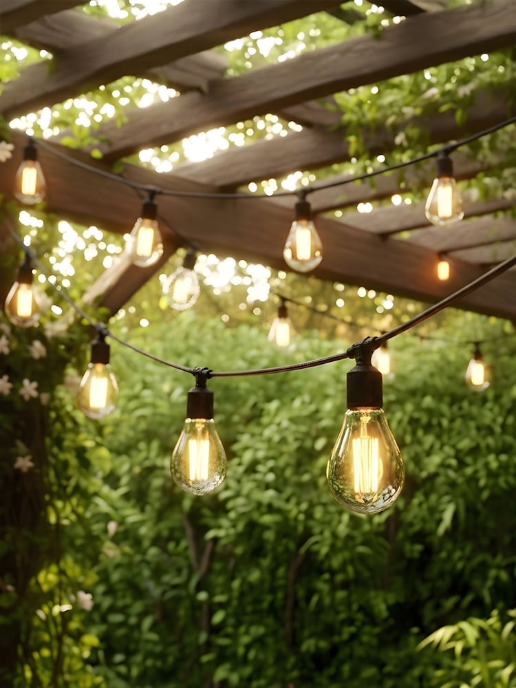 SolarCentre Set of 10 Warm White Edinburgh USB Solar Festoon Lights - Image 2 of 2