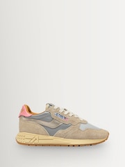 AUTRY Light Brown Reelwind Suede and Mesh Trainers - Image 1 of 6