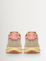 AUTRY Light Brown Reelwind Suede and Mesh Trainers - Image 4 of 6